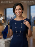 Charter Club Silver-Tone Cubic Zirconia Statement Necklace