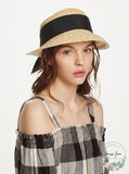 Aqua Straw Cloche Hat with Bow Back
