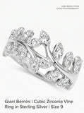 Giani Bernini Cubic Zirconia Vine Ring in Sterling Silver,Size 9