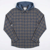 Hurley Mens Crowley Washed Hooded Long Sleeve Shirt, Size Small
