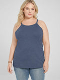 Aveto Trendy Plus Size Halter Tank Top, Size 2X