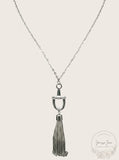 Charter Club Silver-Tone Chain Tassel Pendant Necklace