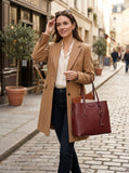 DKNY Sullivan Genuine Leather North South Tote Bag - (Red)