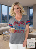 GIII For Her Womens Triple Play V-neck Tee Washington Bullets, Size XL