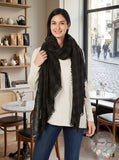 Cejon Basketweave Gauzy Travel Scarf & Wrap One Size