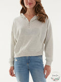 Bcx Juniors Zip-Neck Thermal Hoodie, Size Large
