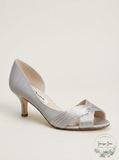Nina Women's Contesa Open Toe Pump, Size 7.5 W - Metallic