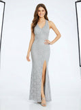 City Studios Juniors Glitter Lace Bow-Back Maxi Dress, Size 13