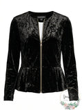 International Concepts Velvet Peplum Jacket, Size Medium