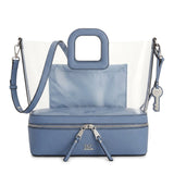 I.n.c. Clear Tote, Chambray/Silver