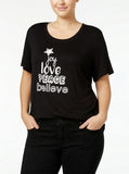 NY Collection Women's Plus Graphic Tee Knit Top, Size 1X