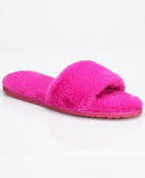 INC International Concepts Women’s Faux-Fur Slide Slippers – Magenta  X-Large