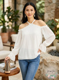 Inc Solid Cold-Shoulder Top, Size XL
