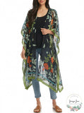 Karen Kane Womens Textured Floral Kimono, OS