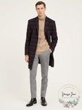 Tommy Hilfiger Modern-Fit Stretch Flex Plaid Addison Overcoat, Size 40L