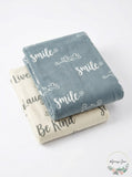 Novelty Print Fleece Throws – Words To Live By