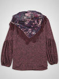 Style & Co Tassel-Trim Blouse with Removable Scarf, Size Small