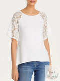 Kim and Cami Swing Lace Short Sleeve Tee, Size Small