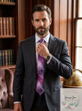 Van Heusen Ombre Medallion Stripe Tie, OS/Pink