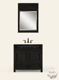 Sunny Wood BH2635m Barton Hill 26in Single Door Medicine Cabinet – Black