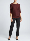 Hugo Boss Farih Metallic Sweater, Dark Red, Size Small