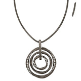 Alfani Hematite-Tone Pave Multi-Circle Pendant Necklace