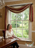 Achim Home Ombre Window Curtain Scarf, 50x144 Burgundy