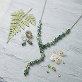 Inc Silver-Tone Stone Lariat Necklace
