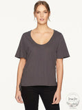 LAmade Women's Kaia Lace up Top, Raven, Size Large