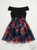 B Darlin Juniors' Off-The-Shoulder Chiffon-Skirt Dress, Size 9/10