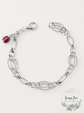 Linked Jewelry Add a Little Luck Double Link Bracelet/Silver