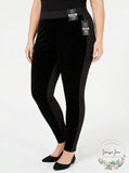 I.n.c. Shaping Plus Size Velvet & Stretch Leggings, Size 2X