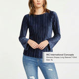 INC Womens Drapey Long Sleeves T-Shirt, Size XL