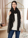 Cejon Basketweave Gauzy Travel Scarf & Wrap One Size