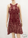 JUMP Womens Tribal Glitter Fit & Flare Dress,Size 11/12