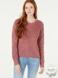 OhMG! Juniors Ribbon-Back Pullover Sweater, Size Medium