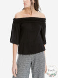 Max Studio London Jersey Off-The-Shoulder Top,Size Small