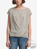 DKNY Heather Gray Drape-Front Sweater Size Medium