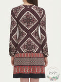 Tommy Hilfiger Long Sleeve Bleeker Patchwork Jersey Dress, Size 10