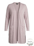 Belldini Plus Size Textured Open-Front Cardigan, Size 3X