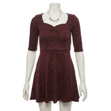 Be Bop Women's Juniors Glitter Cinch Front Party Dress, Size Small