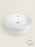 Eago EAGO 15.75-in White Round Counter Top Vessel Sink BA129