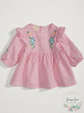 First Impressions Baby Girls Striped Floral-Embroidered Top, Size 18 Months