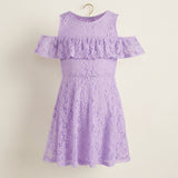 Epic Threads Toddler Girls Floral Lace Dress, Purple, Size 3T
