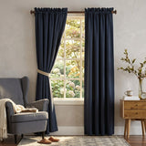 Sun Zero Bella 84 Curtain in Navy Single Panel, 54X84