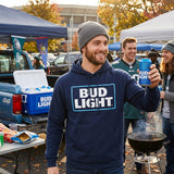 Bud Light Logo Mens Hoodie, Size Small
