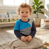 First Impressions Boys Velour Colorblocked Sweatshirt, 18Mo