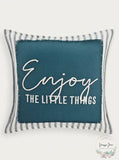 Lacourte Enjoy the Little Things Pillow – 20X20 Teal