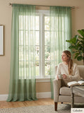 Miller Curtains Sheer Angelica Voile 59 x 84 Panel, Celadon Green