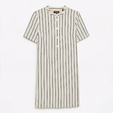 Theory Womens Trapeze Stripe Mini Dress, Size Medium